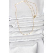 Alvo Store Buğz cm 14K Gold Renk 60 cm Zincirli Kadın Kolye - Buğz