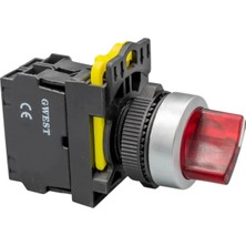 Gwest A5 - 01XD-24 Işıklı Kalıcı Mandal Buton 1nc Kırmızı 10 Adet