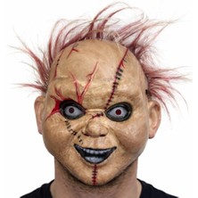 Alvo Store Buğz Çaki Korku Bebek Maskesi – Saçlı Plastik Yüz Maskesi