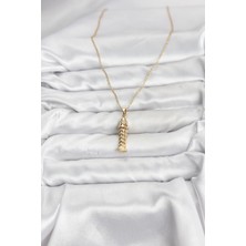 Alvo Store Buğz 316L Çelik Zincir Gold Renk Balık Model Zirkon Taşlı Kadın Kolye - Buğz