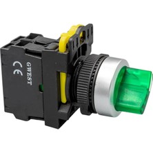 Gwest A5 - 10XD-24 Işıklı Kalıcı Mandal Buton 1no Yeşil 10 Adet