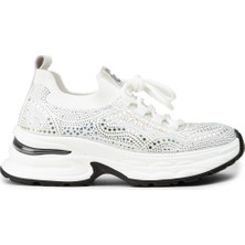 Deery Kadın Beyaz Taş Detaylı Sneaker Ayakkabı - 26303ZBYZP01