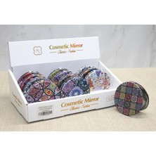 Taşlı El Aynası Yuvarlak Ince