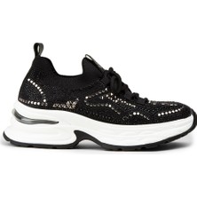 Deery Kadın Siyah Taş Detaylı Sneaker Ayakkabı - 26303ZSYHP01