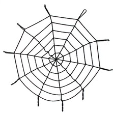 Hsc Bilişim Halloween Cadılar Bayramı Örümcek Ağ Dekor Siyah 1.5 Metre