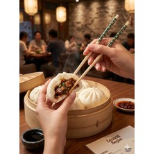 Bulut 5 Çift Desenli Yıkanabilir Doğal Bambu Yemek Çubuğu Chopstick