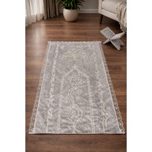 Hig Store Fransız Güpürlü Nakış Işlemeli Çeyizlik Gelin Damat Seccadesi Elyaf Dolgulu 70X110 Ebat