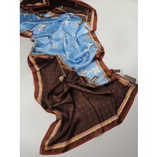 Premium Lv Desen Vual Ipek Şal Yeni Sezon Silk Scarfs Shawl Hijab Fular