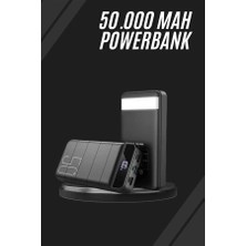 TE Dükkan Buğz Taşınabilir Powerbank 50.000 Mah 4 Girişli Hızlı Şarj LED Göstergeli Fenerli Şarj - Buğz