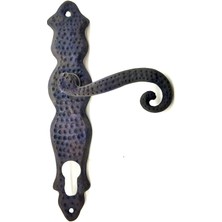 EkoAlışverişDünyam Antika Tarz Dekoratif Pirinç Kıvrık Banyo Kapı Kolu - 210X43 Mm, Oksit