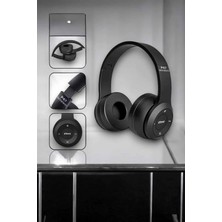 TE Dükkan Buğz Kulak Üstü Tf Kart ve Aux Destekli Ergonomik Bluetooth Kulaklık - Buğz