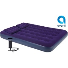 EkoAlışverişDünyam Çift Kişilik Şişme Yatak Seti (Pompa ve Iki Yastık Dahil)