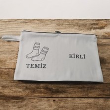 EkoAlışverişDünyam Baskılı Kirli-Temiz Seyahat (Çorap) Torbası