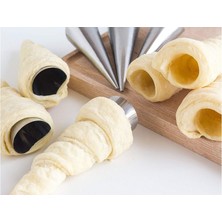 Virtustore Kornet Kurabiye Şekil Verici - Paslanmaz Korneo Kalıbı 6 Lı