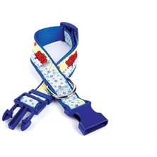 Bilfold Desenli Süslü Dokuma Köpek Boyun Tasması 1,5 x 25-40 cm Mavi