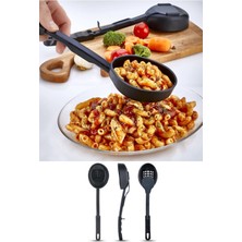 Virtustore Isıya Dalı 3 In 1 Servis Kepçesi - Kepçe Kevgir Kaşık 3&amp;#39;ü Bir Arada Servis Seti
