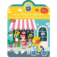 Virtustore Benim Neşeli Şehrim-Boyama, Çıkartma ve Yeni Kelimelerle Dolu Bir Oyun Evi (6 Sayfa Çıkart
