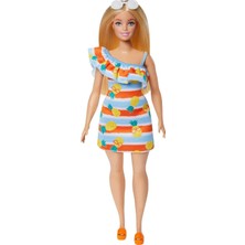 Barbie Okyanus Bebeğini Seviyor, Çiçekli Sundress ve Aksesuarlarla Sarışın, Bebek ve Geri Dönüşümlü