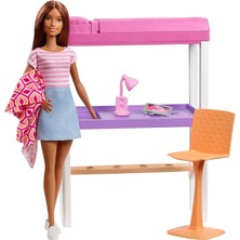 Barbie Oyun Seti Yüksek Yatak ve Çalışma Masası FXG52
