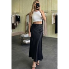 Trend Esinty Kadın Saten Kumaş Balık Etek