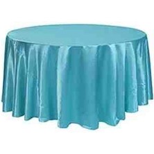 Ayzen Home Yuvarlak Masa Için Saten Masa Örtüsü 190 x 190 cm Çapında