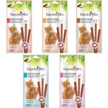 Miçiko Gardenmix 5 Farklı Aromalı Kedi Ödül Çubuğu 5li Paket
