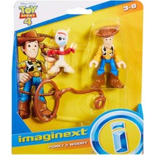 Fisher-Price Imaginext Disney Pixar Toy Story 4 Koleksiyon Figürler, 2 Figürlü ve Aksesuarlı, Woody & Forky GBG90