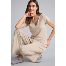 DeFacto Çizgili Pijama Takımı  (26 Sp)