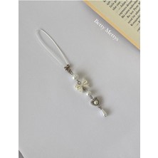 Braventa Collection Hb Fiyonklu Inci Kalpli Y2K Fairycore Coquette Telefon Charmı Telefon Ipi Kamera Charmı - Beyaz, Bet