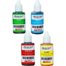 Braventa Collection Perfection Chef 4'lü Sıvı Su Bazlı Likit Boyası Sarı Mavi Yeşil 4 x 30 gr