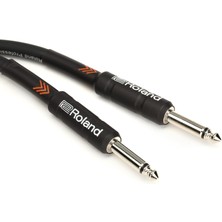 Roland Black Series Enstrüman Kablosu, Düz/düz 1/4-Inç Jak, 15-Feet