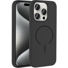 Techno Guru iPhone 15 Pro Max Kılıf Magsafe Özelikli ve Pastel Şarj Özellikli Şık Meta Premium Silikon Kapak