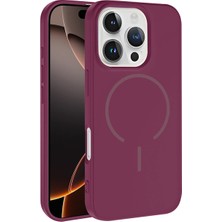 Techno Guru iPhone 16 Pro Kılıf Magsafe Özelikli ve Pastel Şarj Özellikli Şık Meta Premium Silikon Kapak