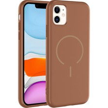 Mobify iPhone 11 Kılıf Magsafeli Premium Meta Silikon Kapak