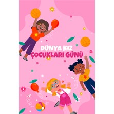 Deko Gonya Dünya Kız Çocukları Günü Temalı Fotoğraf Panosu Branda 100X100
