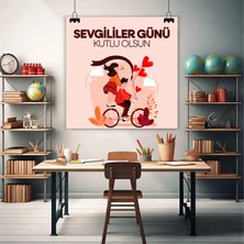 Deko Gonya Sevgililer Günü Kutlu Olsun Temalı Fotoğraf Panosu Branda 100X100