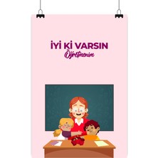 Deko Gonya Iyi Ki Varsın Öğretmenim Temalı Fotoğraf Panosu Branda 100X150