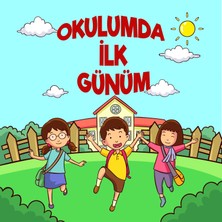 Deko Gonya Okulumda Ilk Günüm Temalı Fotoğraf Panosu Branda 100X100