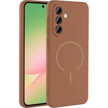 Techno Guru Samsung Galaxy A56 Kılıf Magsafe Özelikli ve Pastel Şarj Özellikli Şık Meta Premium Silikon Kapak