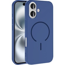 Techno Guru iPhone 16 Kılıf Magsafe Özelikli ve Pastel Şarj Özellikli Şık Meta Premium Silikon Kapak