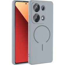 Techno Guru Redmi Note 13 Pro 4g Kılıf Magsafe Özelikli ve Pastel Şarj Özellikli Şık Meta Premium Silikon Kapak