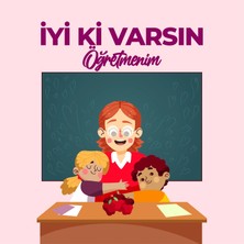 Deko Gonya Iyi Ki Varsın Öğretmenim Temalı Fotoğraf Panosu Branda 100X100