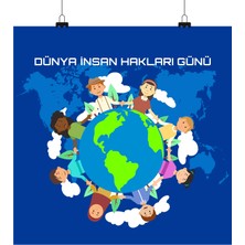 Deko Gonya Dünya Insan Hakları Günü Temalı Fotoğraf Panosu Branda 100X100