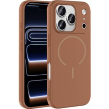 Techno Guru iPhone 17 Pro Max Kılıf Magsafe Özelikli ve Pastel Şarj Özellikli Şık Meta Premium Silikon Kapak