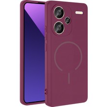 Techno Guru Redmi Note 13 Pro Plus 5g Kılıf Magsafe Özelikli ve Pastel Şarj Özellikli Şık Meta Premium Silikon Kapak