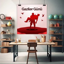 Deko Gonya Gaziler Günü Temalı Fotoğraf Panosu Branda 100X100