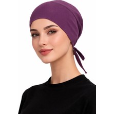 Mim Eşarp ve Şal Bağlamalı Kaymaz Penye Bone