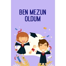 Deko Gonya Ben Mezun Oldum Temalı Fotoğraf Panosu Branda 100X150