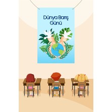 Deko Gonya Dünya Barış Günü Temalı Fotoğraf Panosu Branda 100X150