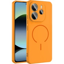 Techno Guru Redmi Note 14 4g Kılıf Magsafe Özelikli ve Pastel Şarj Özellikli Şık Meta Premium Silikon Kapak